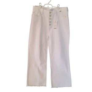 NWT Judy Blue optic white Wide Leg Crop jeans - 13/31.     M91